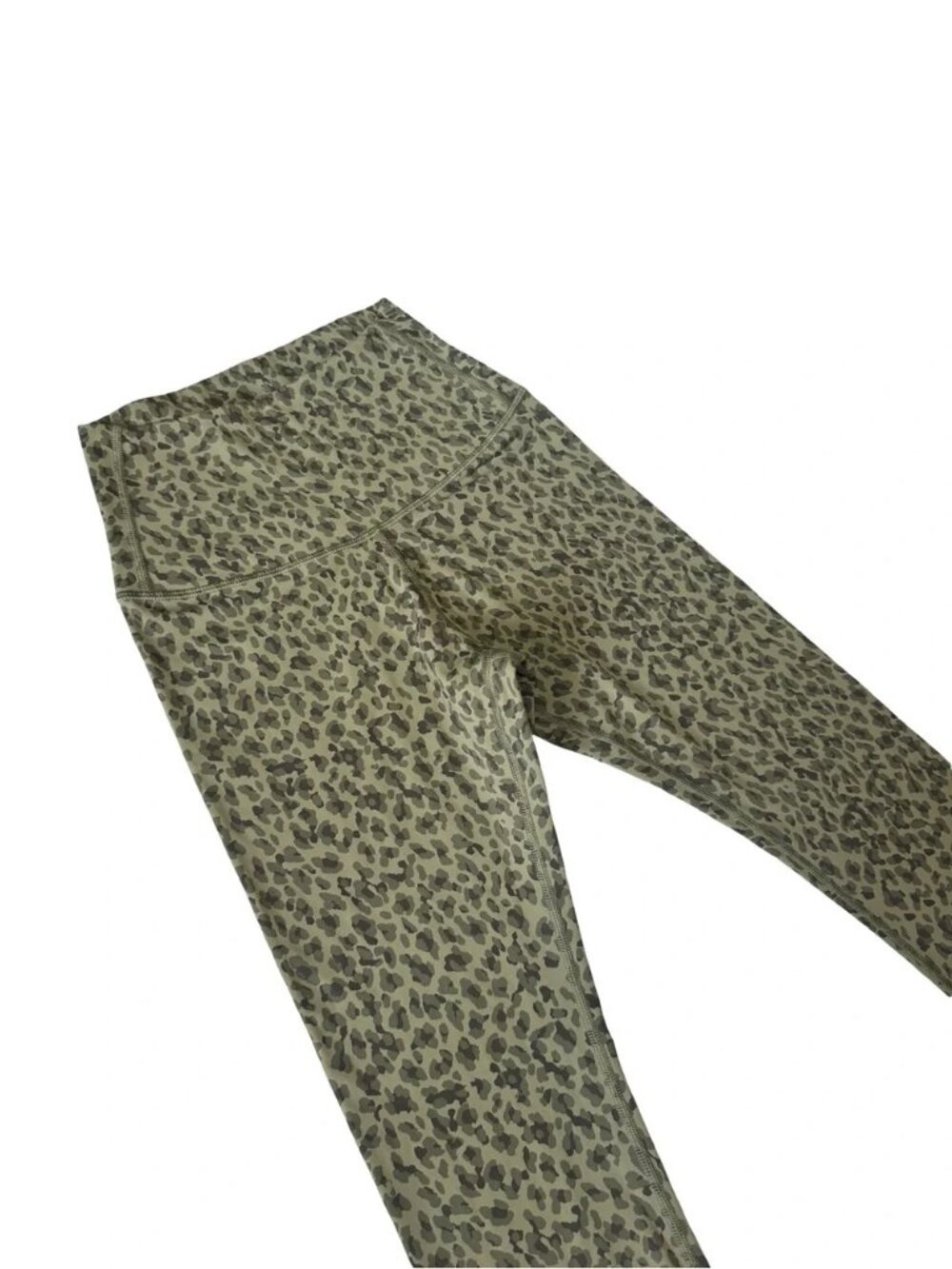 TaviSculpt High Waisted 7/8 Leggings in Olive leopard- Small - Picture 4 of 8